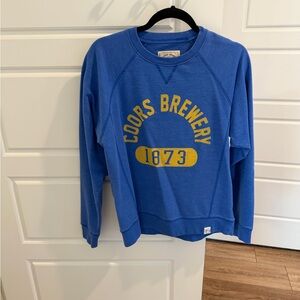 Woman Blue Coors Brewery Sweatshirt Size M